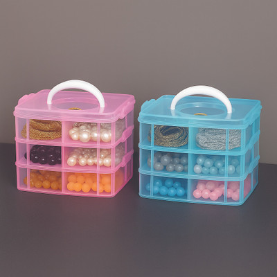 Surety for Safety 6 Compartments Plastic PP(Blue, Pink)