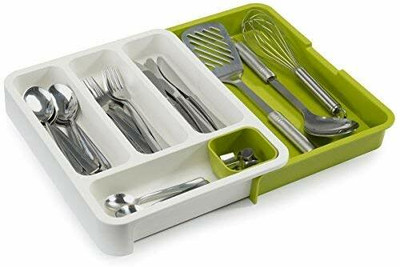 Modinity Empty Cutlery Box Drawer Case(green  Holds 25 Pieces)