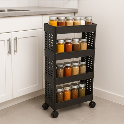 MAXTID 4 Compartments Plastic PP(Black)
