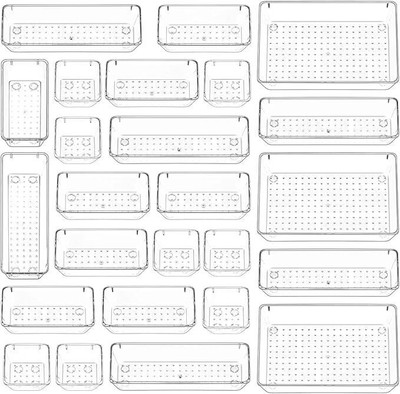 STORMIRACLE 25 DRAWER ORGNISER TRAY FOR OFFICE SCHOOL KITCHEN MAKEUP Drawer Divider(Plastic)