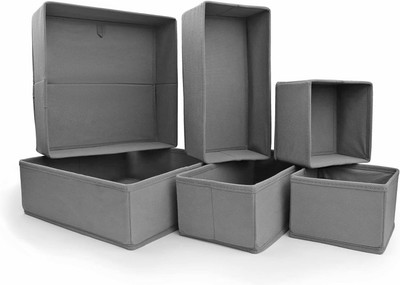 HAVEU HU-D-Pack of 6 - Grey Drawer Divider(Nylon)