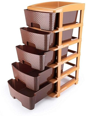 ELIGHTWAY MART 5 Compartments Drawer Type Drawer Divider(Plastic)