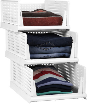 ELIGHTWAY MART 3 Compartments Type Drawer Divider(Plastic)