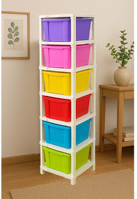 BAZANFI 6 Compartments Plastic All(Multicolor)