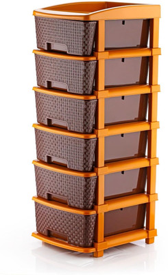 ASHLAS 6 Layer Plastic Modular Drawer System Multipurpose chest of Organizer Drawer Divider(Plastic)