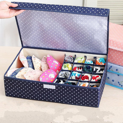 DENFY Innerwear Organizer 16+1 Compartment Drawer Divider(Fabric)