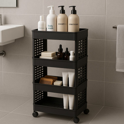 MAXTID 4 Compartments Plastic PP(Black)
