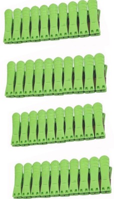 Kangna Enterprises Cloth Clips Plastic Cloth Clips(Green Pack of 40)