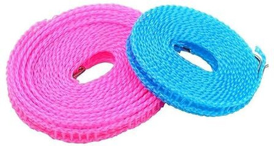 caaju OMKARZONE Cloth Drying Rope Nylon Cloth Clips(Multicolor Pack of 2)