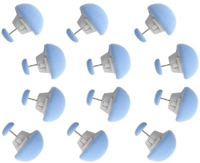 Vortipu Quilt Fixing Clips, Duvet Cover Clips,Mushroom Round Fixing Clips with Buttons Plastic Cloth Clips(Blue Pack of 12)