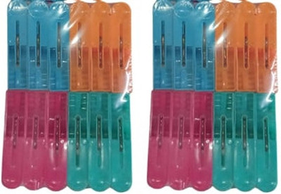 HETIZEM Plastic Cloth Clips(Multicolor Pack of 24)