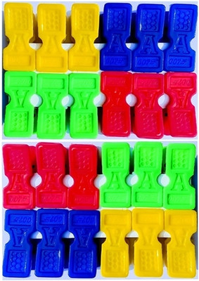 LUKOOG MC-24pcs Plastic Cloth Clips(Multicolor Pack of 24)