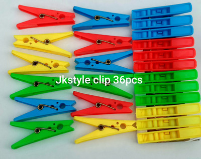 Decaleast Plastic Cloth Clips(Multicolor Pack of 36)