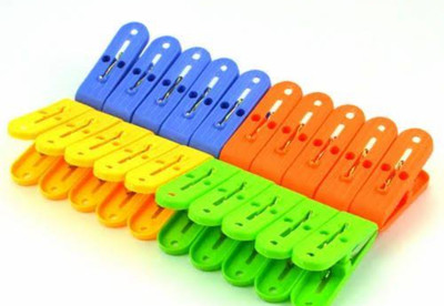 CLICK A DEAL456 CAD 086 Plastic Cloth Clips(Multicolor Pack of 24)