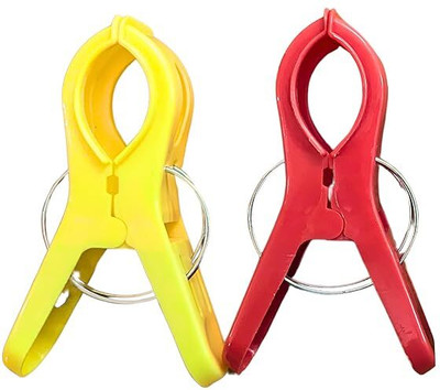prabhas designs Saree Pre-Pleating 5 inch Big Clips 2 Nos | Easy Pleat Maker for Saree Draping Plastic Cloth Clips(Multicolor Pack of 2)