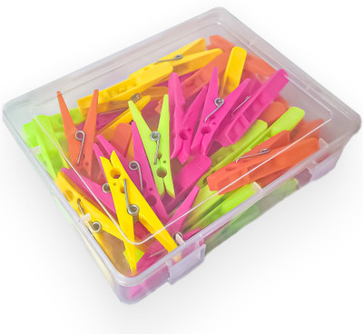 Decaleast 48 pcs of clip Plastic Cloth Clips(Multicolor Pack of 48)