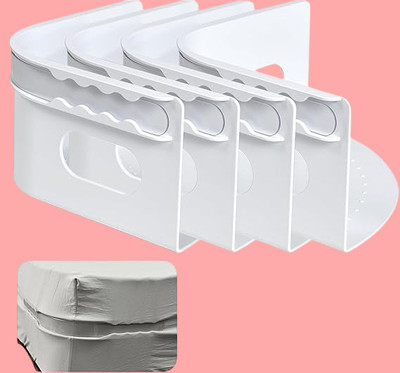Naridream Bedsheet Lock*D Plastic Cloth Clips(Multicolor Pack of 4)