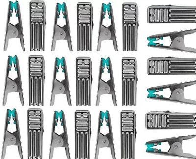 Anne-kee 24 PCs steel clips for clothes clothes clip steel stainless steel clothes pins Stainless Steel Cloth Clips(Steel Pack of 24)