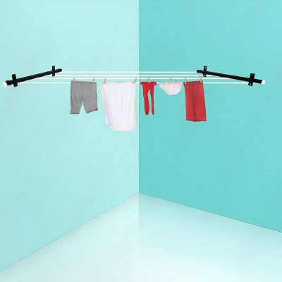 Dezine Elements Steel Wall Cloth Dryer Stand New_4T-BLK-FLIP-B34(4 Tier)