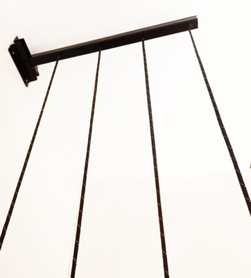 Roborich Steel Wall Cloth Dryer Stand 4T-BLACK-WALL-MOUNT-A0010(4 Tier)