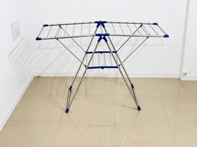 Sukot Steel Floor Cloth Dryer Stand BLUE BUTTERFLY PURE STAILNLESS STEEL FOLDABLE & MOVABLE STAND(1 Tier)