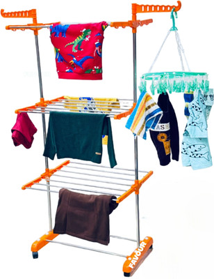 FAVOUR Steel Floor Cloth Dryer Stand O1MSNEW003(3 Tier)