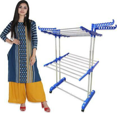 TNC Steel, Plastic Floor Cloth Dryer Stand T-CDS-B2SS - 2TIER -0218(2 Tier)