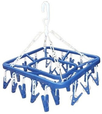 UNITYSALES Plastic Ceiling Cloth Dryer Stand 32 Plastic Cloth Clips(Blue)