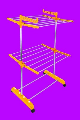 TNC Steel, Plastic Floor Cloth Dryer Stand O12T-00015(2 Tier)