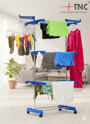TNC Steel, Plastic Floor Cloth Dryer Stand ECO-B13TR-808(3 Tier)