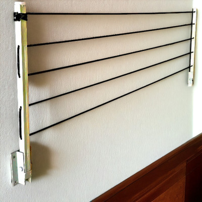 RALVO Steel Wall Cloth Dryer Stand With 50 feet rope / 170 kg load capacity / Best clothes drying stand / 5T-hgr-4(5 Tier)