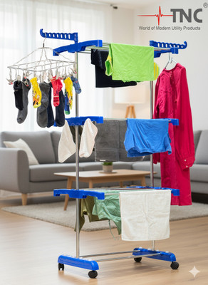 TNC Steel, Plastic Floor Cloth Dryer Stand ECO-B13TR-809(3 Tier)