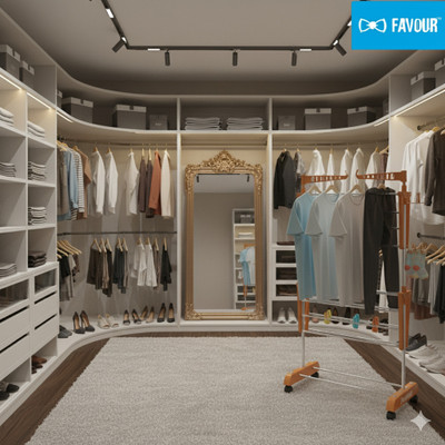 FAVOUR Plastic, Steel Floor Cloth Dryer Stand O12TR1115-005(2 Tier)