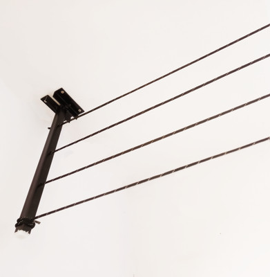 Roborich Steel Wall Cloth Dryer Stand 4T-BLACK-WALL-MOUNT-A0015(4 Tier)