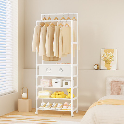 lukzer Steel Floor Cloth Dryer Stand White 5 Layer with 2 Tier Cloth Stand(2 Tier)