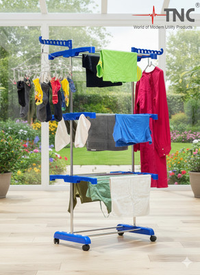 TNC Steel, Plastic Floor Cloth Dryer Stand ECO-B13TR-002(3 Tier)