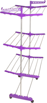 Unizone Steel, Aluminium, Plastic Floor Cloth Dryer Stand - 12 Month Warranty - DV3S Floor Cloth Dryer Stand 900047 - 733(3 Tier)