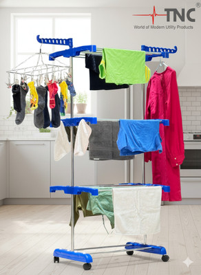 TNC Steel, Plastic Floor Cloth Dryer Stand ECO-B13TR-810(3 Tier)