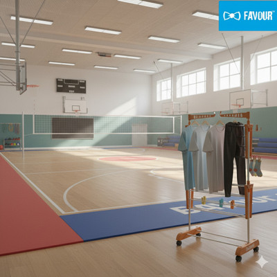 FAVOUR Plastic, Steel Floor Cloth Dryer Stand O12TR12025(2 Tier)