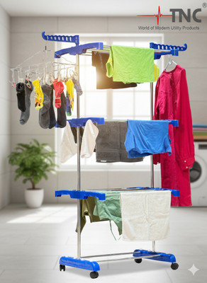 TNC Steel, Plastic Floor Cloth Dryer Stand ECO-B13TR-003(3 Tier)