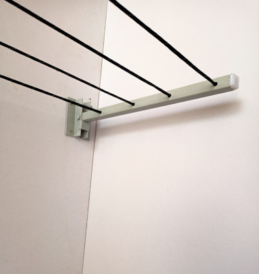Roborich Steel Wall Cloth Dryer Stand 4T-WHITE-WALL-MOUNT-A006(4 Tier)