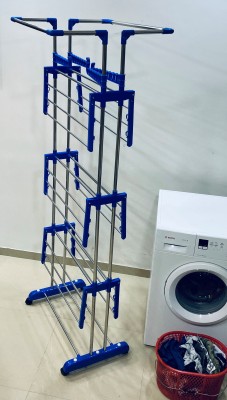 TNC Steel, Plastic Floor Cloth Dryer Stand T-CDS-JUMBO-DOUBLE POLL- JB2SS- 3T(3 Tier)