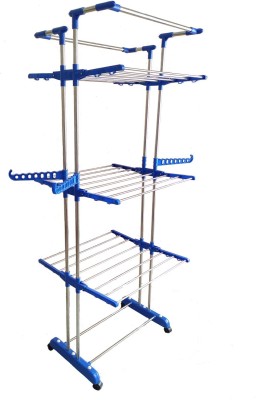 TNC by TNC Steel, Plastic, Aluminium Floor Cloth Dryer Stand T-CDS-3TIER-JB2SS-JUMBO-0173(3 Tier)