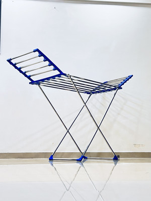 FAVOUR Plastic, Steel Floor Cloth Dryer Stand Maaade in India Stainless Steel Foldable & Portable LUXURY Cloth Drying Stand(1 Tier)