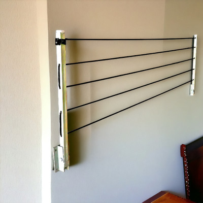 RALVO Steel Wall Cloth Dryer Stand With 50 feet rope / 170 kg load capacity / Best clothes drying stand / 5T-hgr-3(5 Tier)