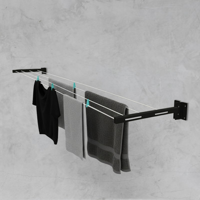 Tidy Homz Steel Wall Cloth Dryer Stand Wall-Mounted Foldable Clothes Drying Stand|Space Saving Drying Rack for Home Use(4 Tier)