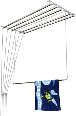 Flipkart SmartBuy Steel Ceiling Cloth Dryer Stand 6 Pipe X 5 Feet UV Protected Nylon Ropes Individual dropdown Cloth Drying Stand(1 Tier)