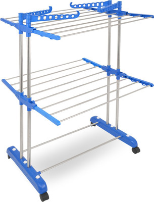 TNC by TNC Steel, Plastic, Aluminium Floor Cloth Dryer Stand T-CDS-B2SS - 2TIER -0106(2 Tier)