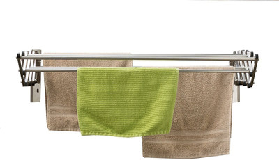 PARASNATH Steel Wall Cloth Dryer Stand Wall Stainless Steel Clothes Drying Stand -7 Pipes 2.5 Feet/ 30 Inch(1 Tier)
