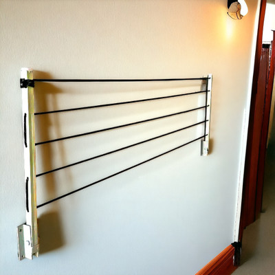 RALVO Steel Wall Cloth Dryer Stand With 50 feet rope / 170 kg load capacity / Best clothes drying stand / 5T-hgr-16(5 Tier)
